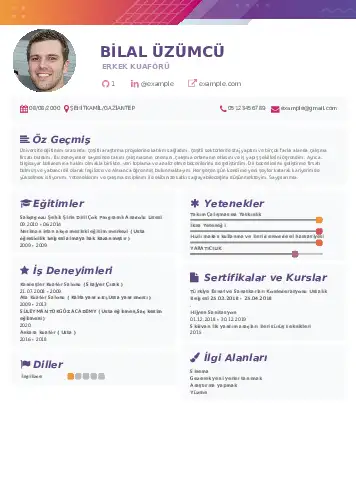 Kuaför Cv Örnekleri cv indir